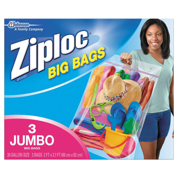 Ziploc Big Bag Double Zipper, XL, 4 Ct