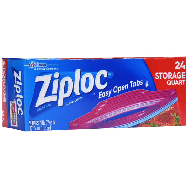 Ziploc Storage Quart Bags - 24ct