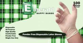 Emerald General Purpose Latex Gloves LG - 100ct/10pk