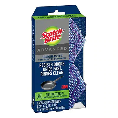 Scotch-Brite Scrub Dots Advanced Non-Scratch Scrubbers SDA-2 - 2ct/7pk