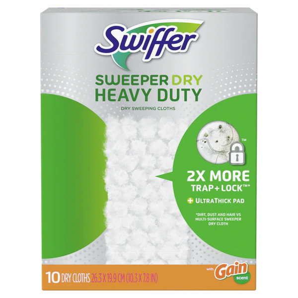 Swiffer Sweeper Heavy Duty Dry Sweeping Cloth Refill Gain Original Fresh Scent -