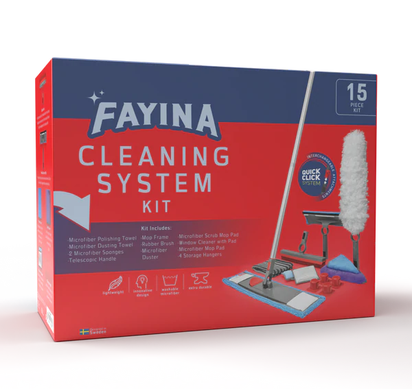 Fayina 15-Piece Cleaning System Kit - 1ct/3pk