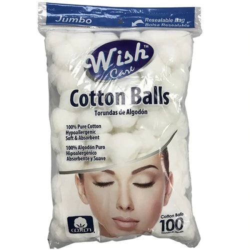 Cotton Balls Jumbo WISH Care - 100ct/48pk