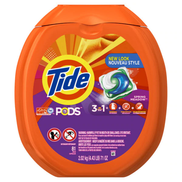 Tide LQ PODS SPRING MEADOW - 81ct/4pk