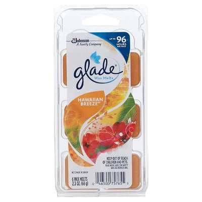 Glade@6ct Wax Melts Hawaiian Breeze - 2.3oz/8pk (new size)