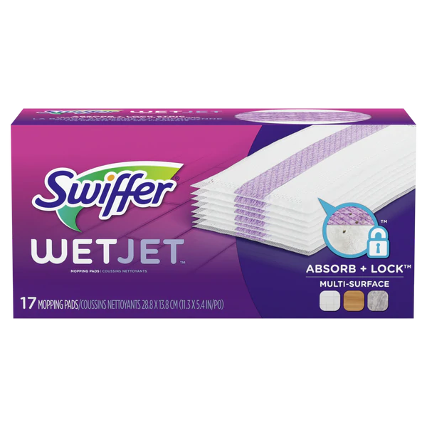 Swiffer WetJet Multi Surface Floor Cleaner Spray Mop Pads Refill - 17ct/4pk