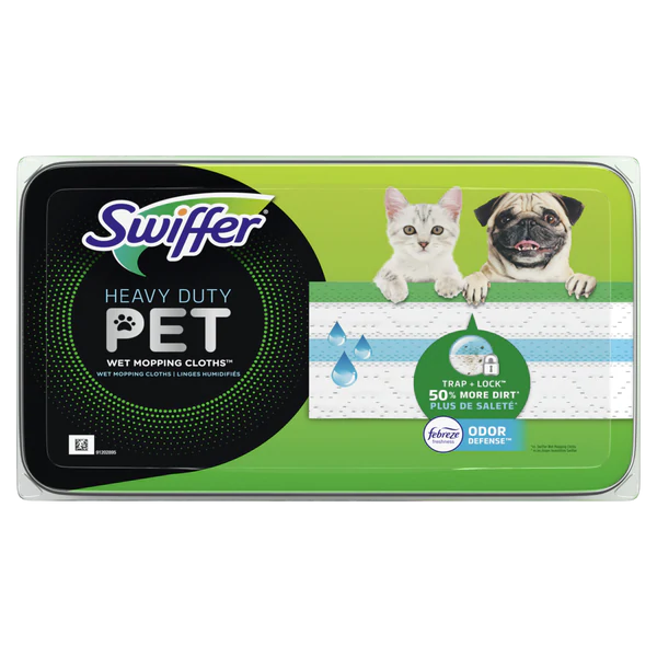 Swiffer Sweeper Pet Heavy Duty Multi-Surface Wet Cloth Refills Febreze Fresh Scent - 2x16ct/1pk