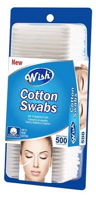 Cotton Swabs WISH Care - 500ct/48pk