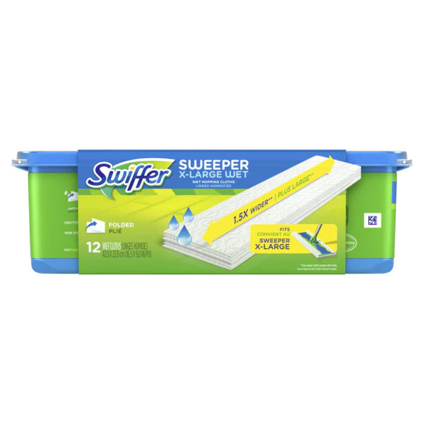 Swiffer Sweeper X-Large Wet Pad Surface Refills Open Window Fresh - 12ct/6pk