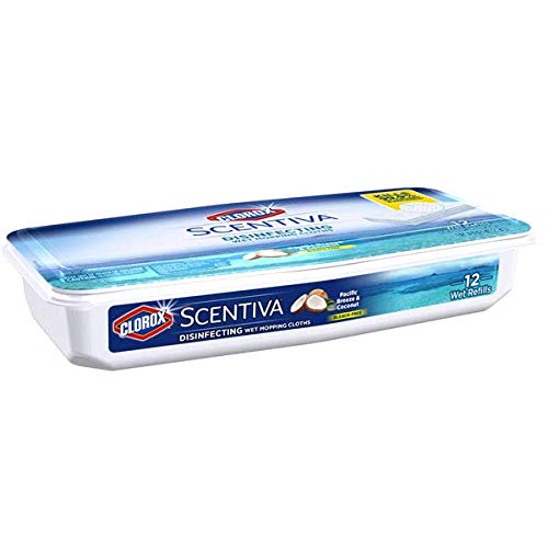 Clorox Scentiva Wet Mop Cloths Pacific Breeze & Coconut - 12ct/8pk