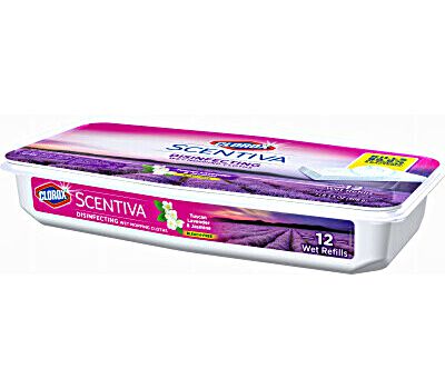 Clorox Scentiva Disinfecting Wet Mop Cloths Tuscan Lavender Jasmine - 12ct/8pk