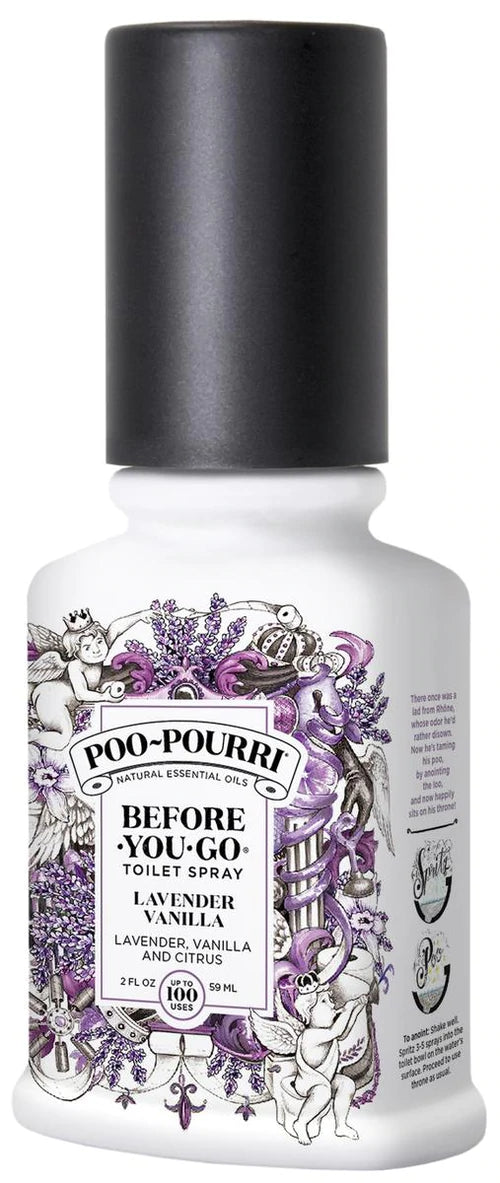 Poo-Pourri Before-You-Go Toilet Spray Lavendar Vanilla Scent-2oz/72pk