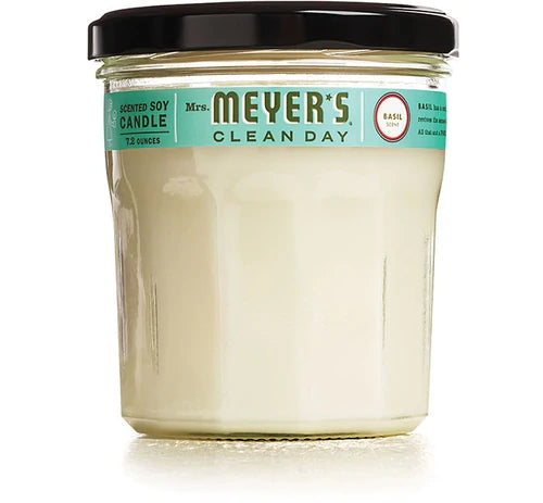 Mrs. Meyer's CANDLE SOY BASIL - 7.2oz/6pk