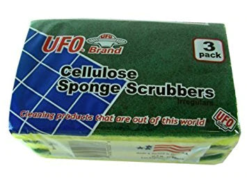 UFO Cellulose Sponge Scrubbers 3-ct/60pk