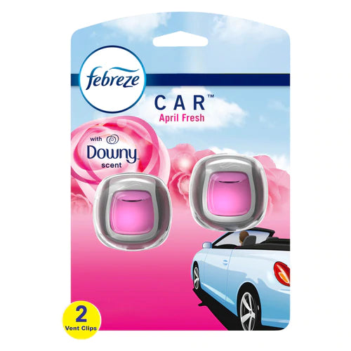 Febreze Car Vent Odor Eliminator Downy April Scent - 2ct/8pk