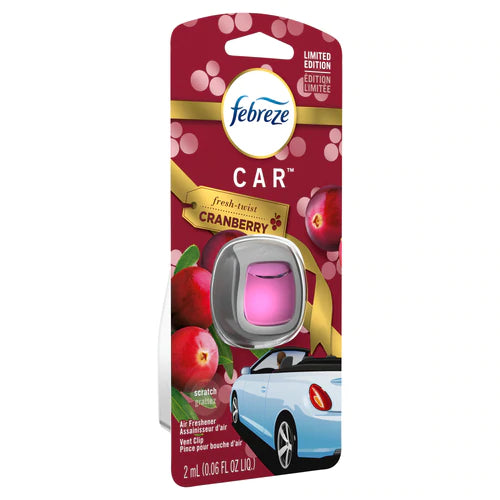 Febreze Car Vent Odor Eliminator Cranberry Scent - 1ct/8pk