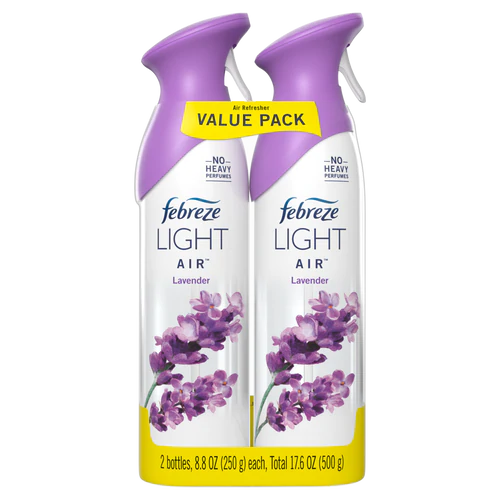 Febreze Light Odor-Eliminating Air Freshener Lavender Twin Pack - 2x8.8oz/6pk