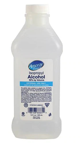 Amoray Rubbing Alcohol White 50% - 12oz/24pk