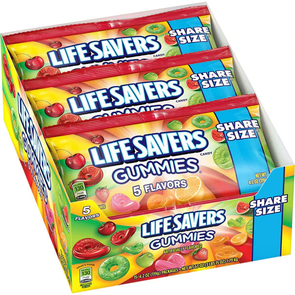 Life Savers Gummies 5 Flavors King Size - 15ct/1pk