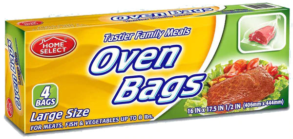 Home Select Oven Bags Large Size - 4ct/24pk