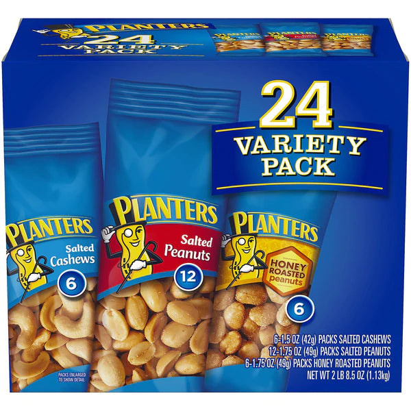 Planters Nuts Variety Pack - 1.75oz/24pk