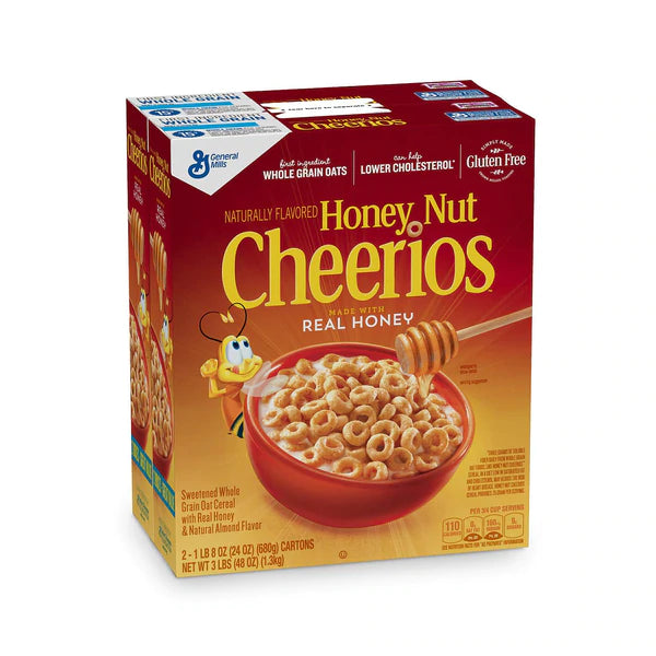 General Mills Cereal Honey Nut Cheerios - 24oz/2pk