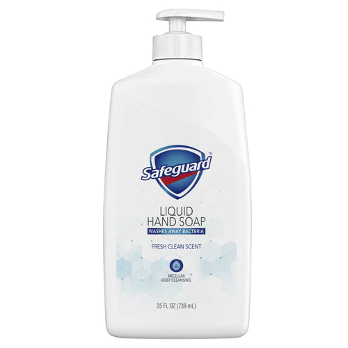 Safeguard Liquid Hand Soap Micellar Deep Cleansing Fresh Clean Scent - 25oz/4pk