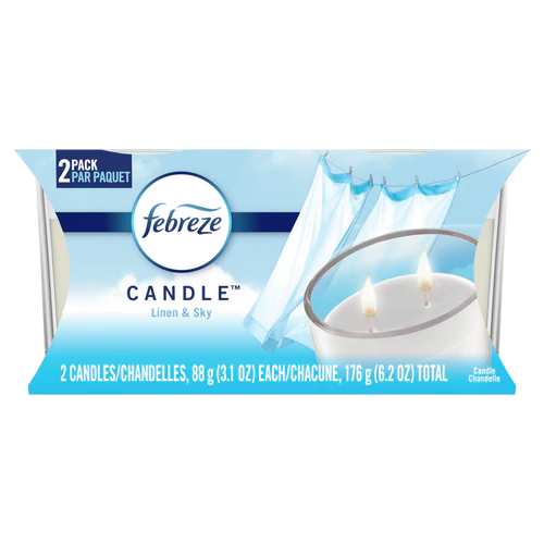 Febreze Candle Linen & Sky - 2x3.1oz/4pk