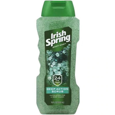 Irish Spring Body Wash Deep Action Scrub - 18oz/6pk