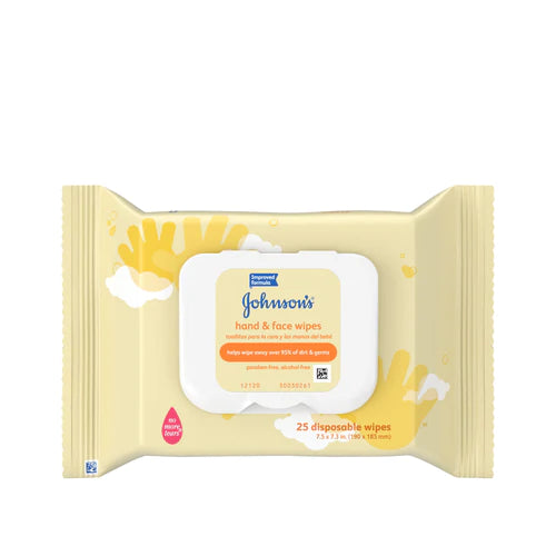 Johnson's Wipes Hand & Face - 25ct/4pk