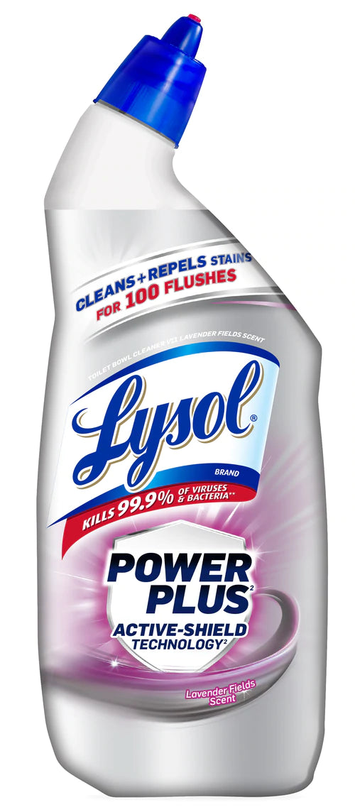 Lysol Toilet Bowl Cleaner Power Plus Lavender Fields - 24oz/9pk