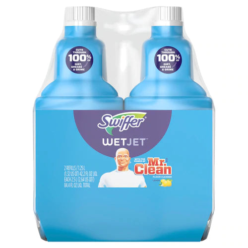 Swiffer WetJet Multi-Surface Floor Cleaner Mr. Clean Lemon 3/2 x 1.25L - 3pk