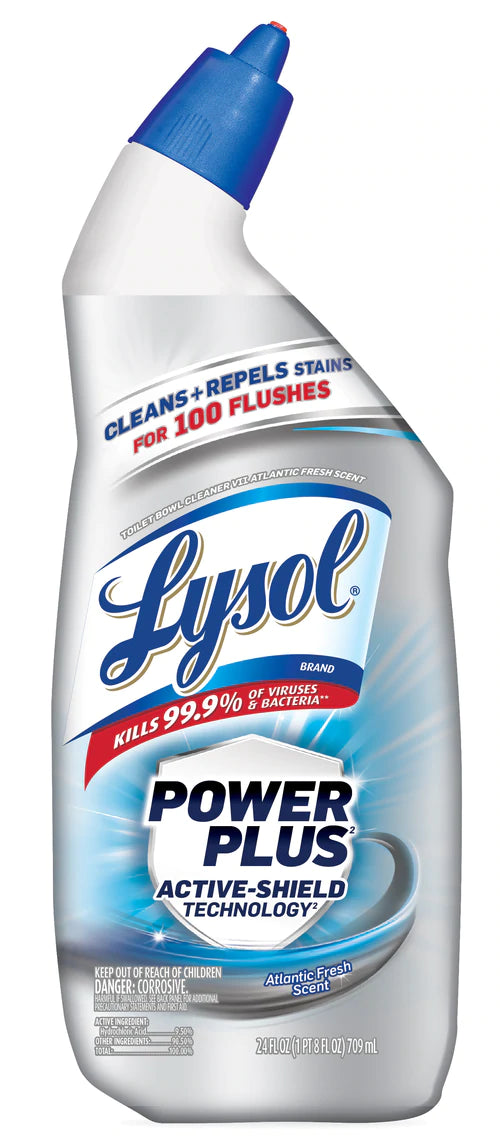 Lysol Toilet Bowl Cleaner Power Plus Atlantic Fresh - 24oz/9pk