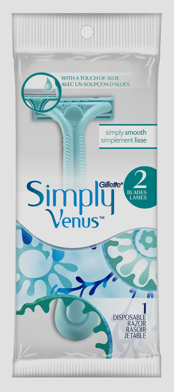 Gillette Simply Venus 2 Blue 1CT Disposable - 1ct/36pk