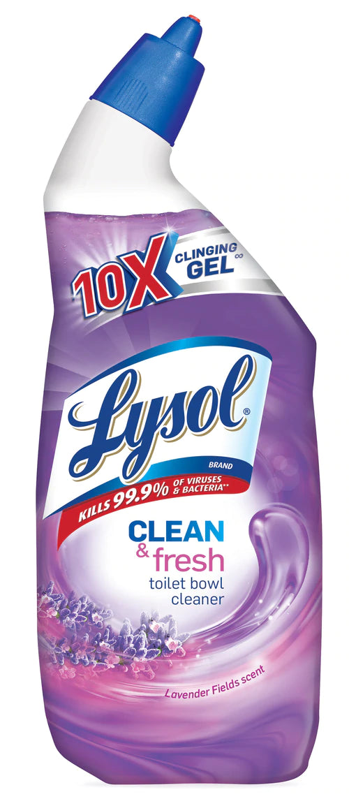 Lysol Toilet Bowl Cleaner Clean & Fresh Lavender Fields Scent - 24oz/9pk