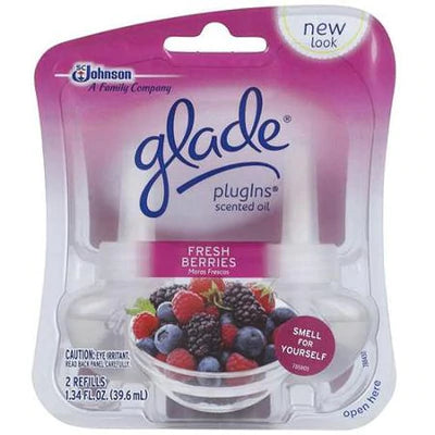 Glade@PlugIns Scented Oil Refills 2 CT Fresh Berries - 1.34oz/6pk