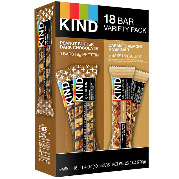 Kind Variety Pack Healthy Snack w/Nuts - 18ct/1pk