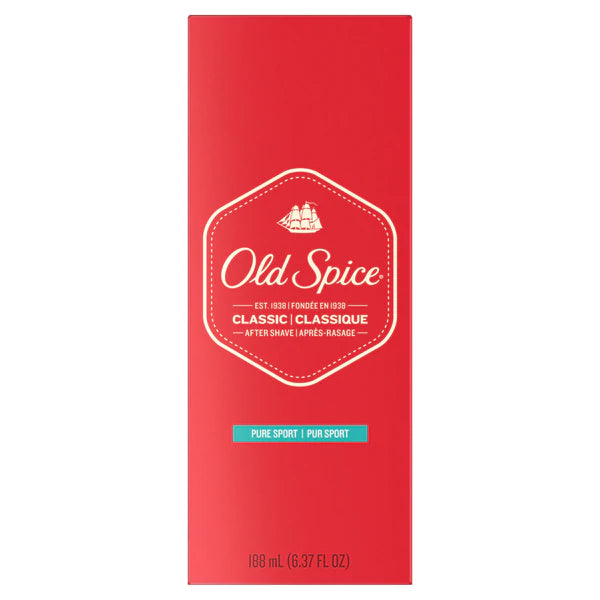 Old Spice Old Pure Scent Men`s After Shave - 6.37oz/12pk