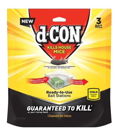 d-CON Corner Fit Disposable Bait Station - 3ct/6pk