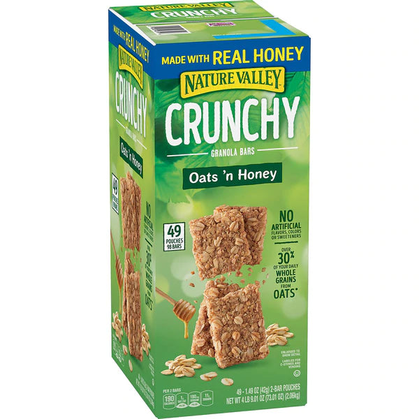 Nature Valley Granola Bars Oats & Honey Two Bars - 1.49oz/49pk