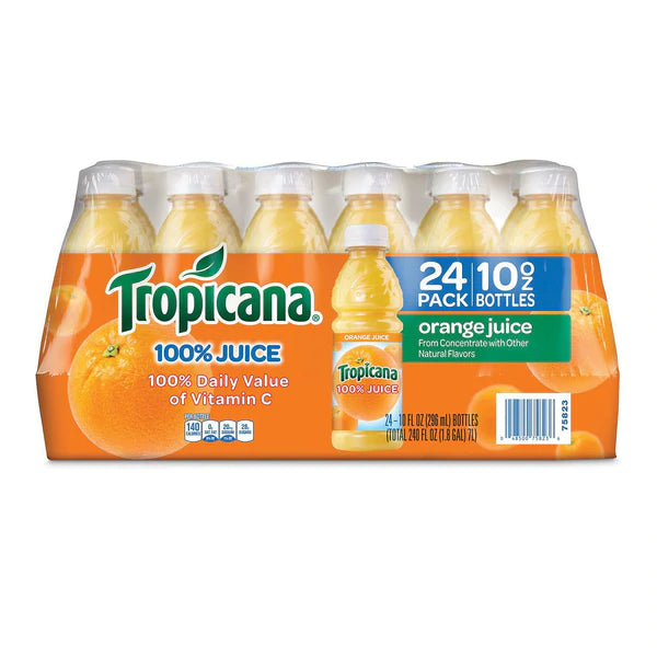 Tropicana 100% Orange Juice/wVitamin C - 10oz/24pk