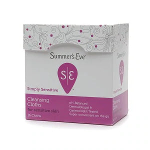 Summers Eve Cleansing Cloths Simply SENSETIVE -16ct/12pk