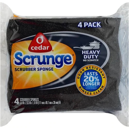 O-Cedar Heavy Duty No Scratch Scrunge - 4ct/6pk