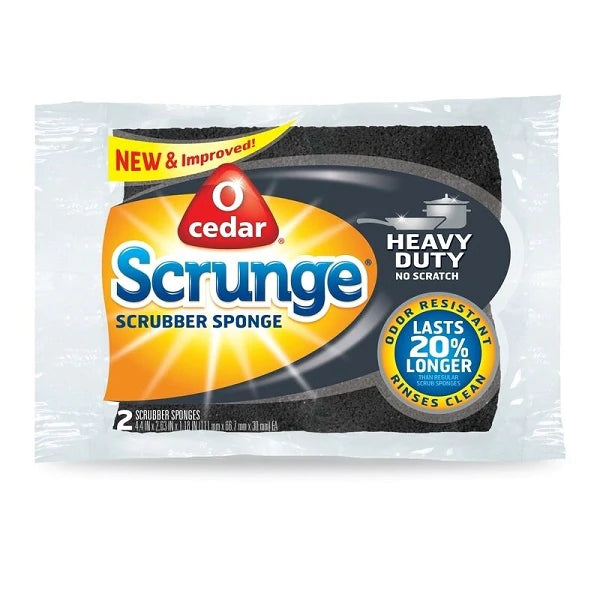 O-Cedar Heavy Duty No Scratch Scrunge - 2ct/8pk