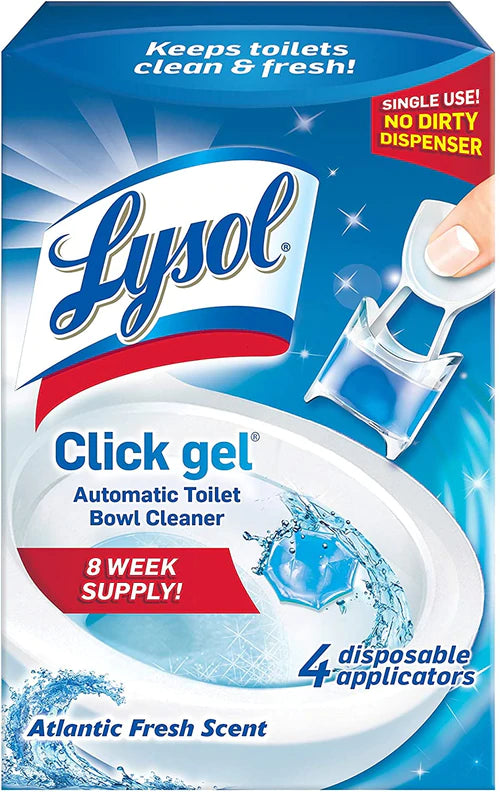 Lysol Auto Toilet Bowl Cleaner Click Gel Ocean Fresh - 4ct/5pk