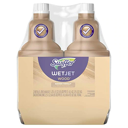 Swiffer WetJet Solution Wood Twin-pack 2x1.25L - 42.2oz/3pk