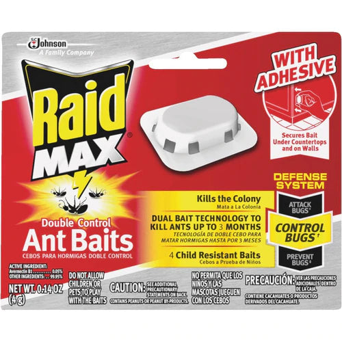 Raid Max Double Control Ant Baits - 4ct/12pk