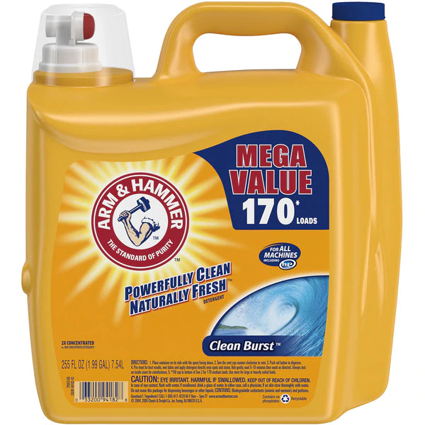 Arm & Hammer Laundry dual HE Clean Burst - 255oz/2pk