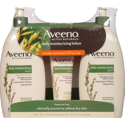 Aveeno Daily Moisturizing Lotion (18 fl. oz., 2 pk. with 2.5 oz. Tube) - 1pk