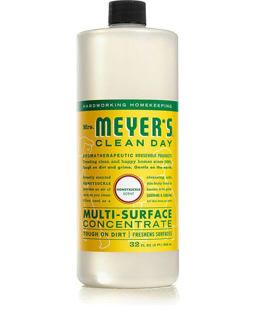 Mrs. Meyer's MultiSurface Conc. HoneySuckle 32oz/6pk